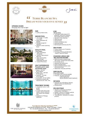 Eng - Spa Fact Sheet Terre Blanche