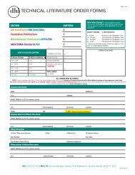 Technical Literature Order Form - Door and Hardware Institute