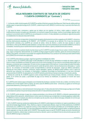 CONTRATO MUTUO Banco Falabella CONTRATO MUTUO Banco Falabella