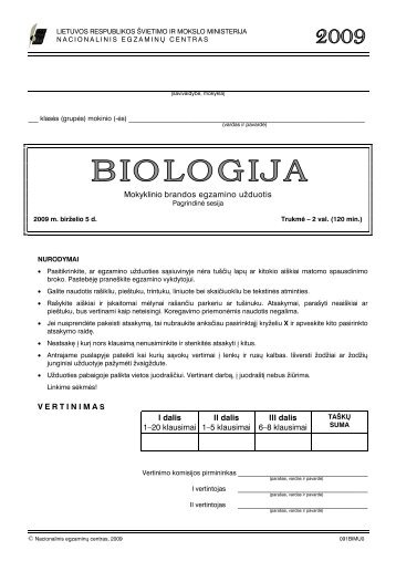 Mokyklinio brandos egzamino uÃ¾duotis VERTINIMA S I dalis 1â20 ...