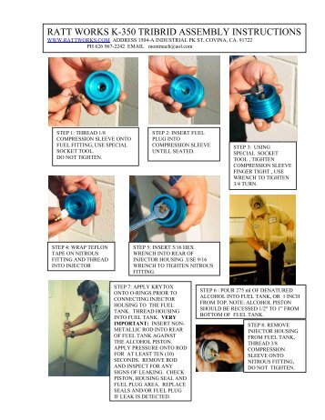 K350 Tribrid Assembly Instructions - RATTworks