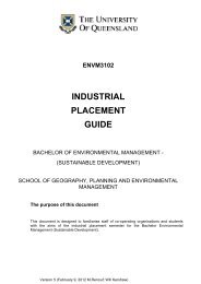 ENVM3102 Industrial Placement Guide - School of Geography ...