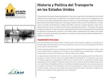 Historia y Política del Transporte en los Estados Unidos