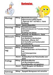 Speiseplan Woche 4