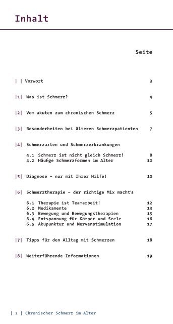 Chronischer Schmerz im Alter - SIP