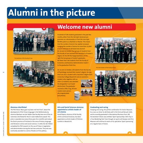 Welcome new alumni! - Maastricht University