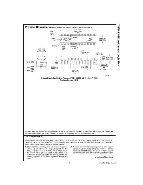 74F181 4-Bit Arithmetic Logic Unit