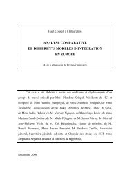 analyse comparative de differents modeles d'integration en europe