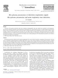 Mycoplasma pneumoniae et infections respiratoires aiguÃ«s ...