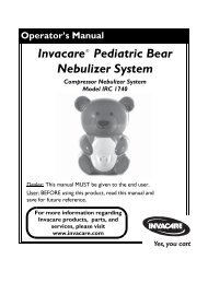 Operator's Manual InvacareÂ® Pediatric Bear Nebulizer System