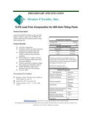Ormet Process Ormet 802 Process Guidelines - Ormet Circuits, Inc.