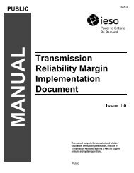 Transmission Reliability Margin Implementation Document - IESO