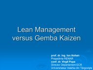Lean Management versus Gemba Kaizen - ecr-uvt