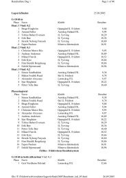 Resultat Lagseriefinale 2005 - Asker Skiklubb