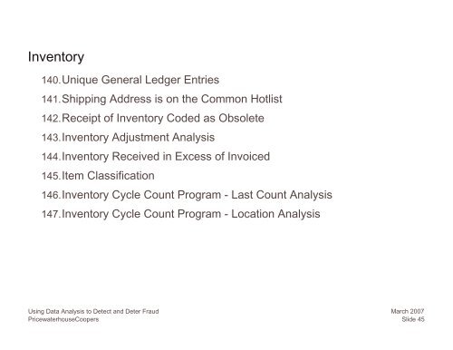 Using Data Analysis to Detect Fraud - IIA Dallas Chapter