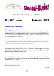Nr. 22/11. Jahrgang Dezember 2010 - Eisenbahnfreunde Sinntalbahn