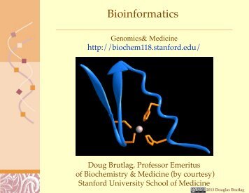 Bioinformatics Slides (PDF) - Genomics & Medicine - Stanford ...