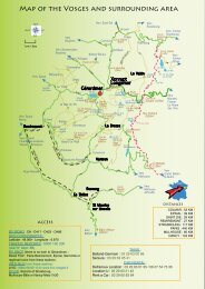 Map of the Vosges and surrounding area - Office du tourisme de ...