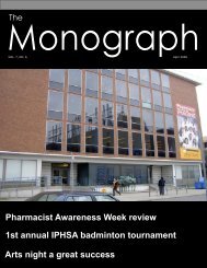 April - University of Toronto's Undergraduate Pharmacy Society