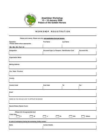 registration form - Zoo Negara
