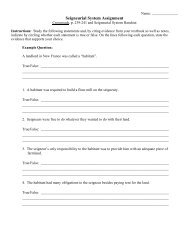 Seigneurial Worksheet