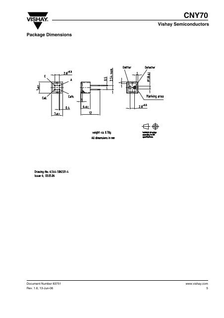 Reflective Optical Sensor with Transistor Output