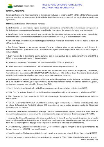 Contrato de CrÃ©dito Mivivienda - Banco Falabella