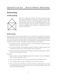 Backtracking - Informatik in der Oberstufe