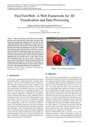 ParaViewWeb: A Web Framework for 3D Visualization ... - MIR Labs