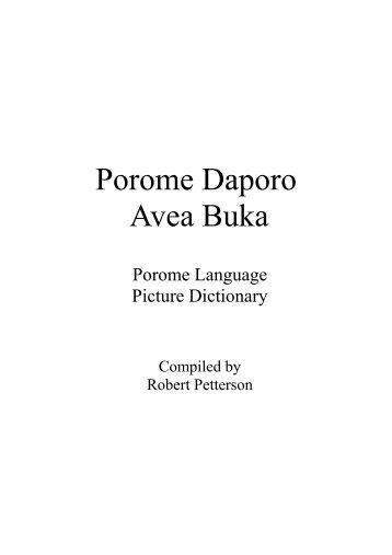 Porome Daporo Avea Buka - SIL International
