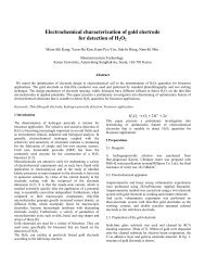 Electrochemical characterization of gold electrode for detection of ...