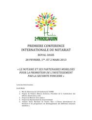 PREMIERE CONFERENCE INTERNATIONALE DU NOTARIAT