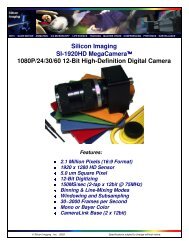 SI-1920HD MegaCameraHD - Silicon Imaging, Inc.