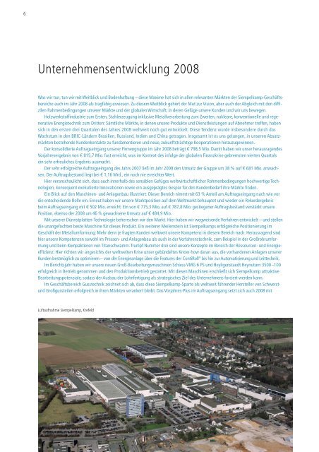 Jahresbericht 2008 - Siempelkamp