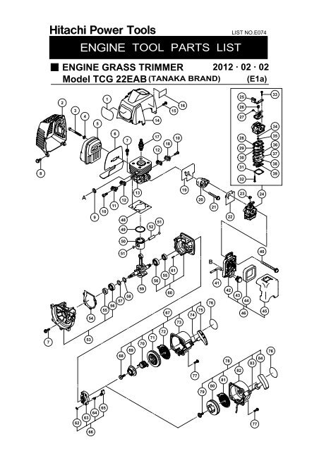 Parts List (PDF) - Tanaka
