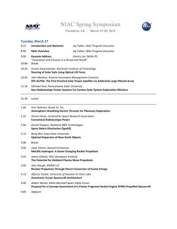 Agenda - NASA