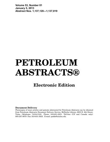 Download - Petroleum Abstracts - University of Tulsa