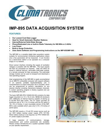 IMP-895 Data Acquisition System