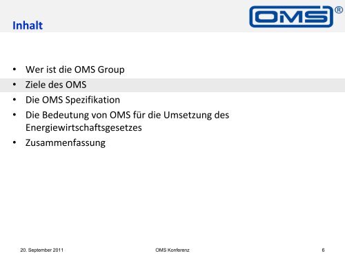 OMS ist mehr als Smart Metering - SMARVIS GmbH