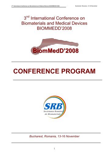 Programul Stiintific BiomMedD'2008