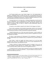 Droits fondamentaux et Droit Constitutionnel libanais