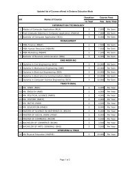 Updated List of Retained Courses Fee Applicable ... - IASE University