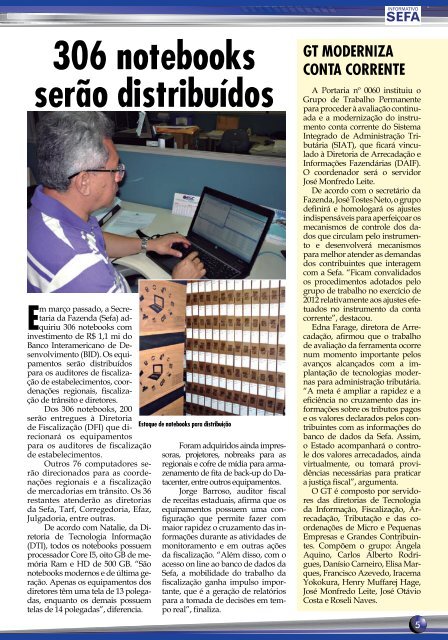 Informativo nÂº 165 - Maio - Sefa - Governo do Estado do ParÃ¡