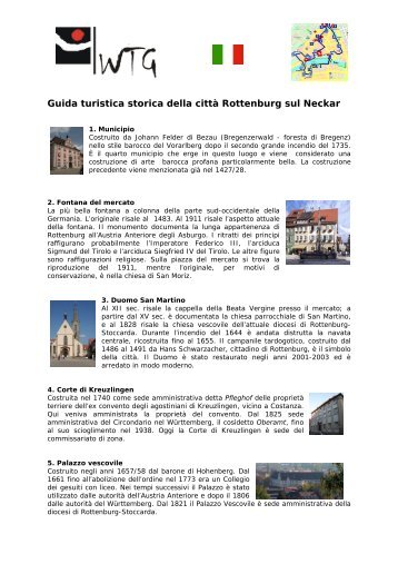 Guida turistica storica della cittÃƒÂ  Rottenburg sul Neckar - WTG ...