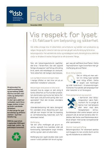 Vis respekt for lyset - Direktoratet for samfunnssikkerhet og beredskap