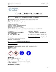 MATERIAL SAFETY DATA SHEET - Boehringer Ingelheim Vetmedica