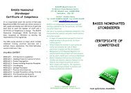 basis nominated storekeeper certificate of competence