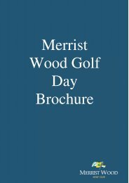 Merrist Wood Golf Day Brochure