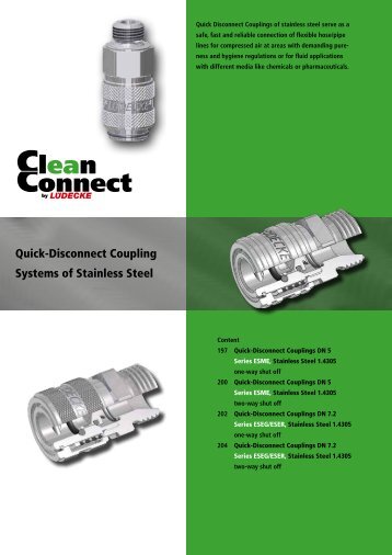 Quick-Disconnect Couplings of stainless steel