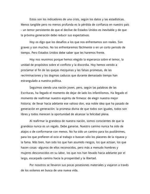 Texto completo del discurso de la toma de posesiÃ³n de ... - El Mundo